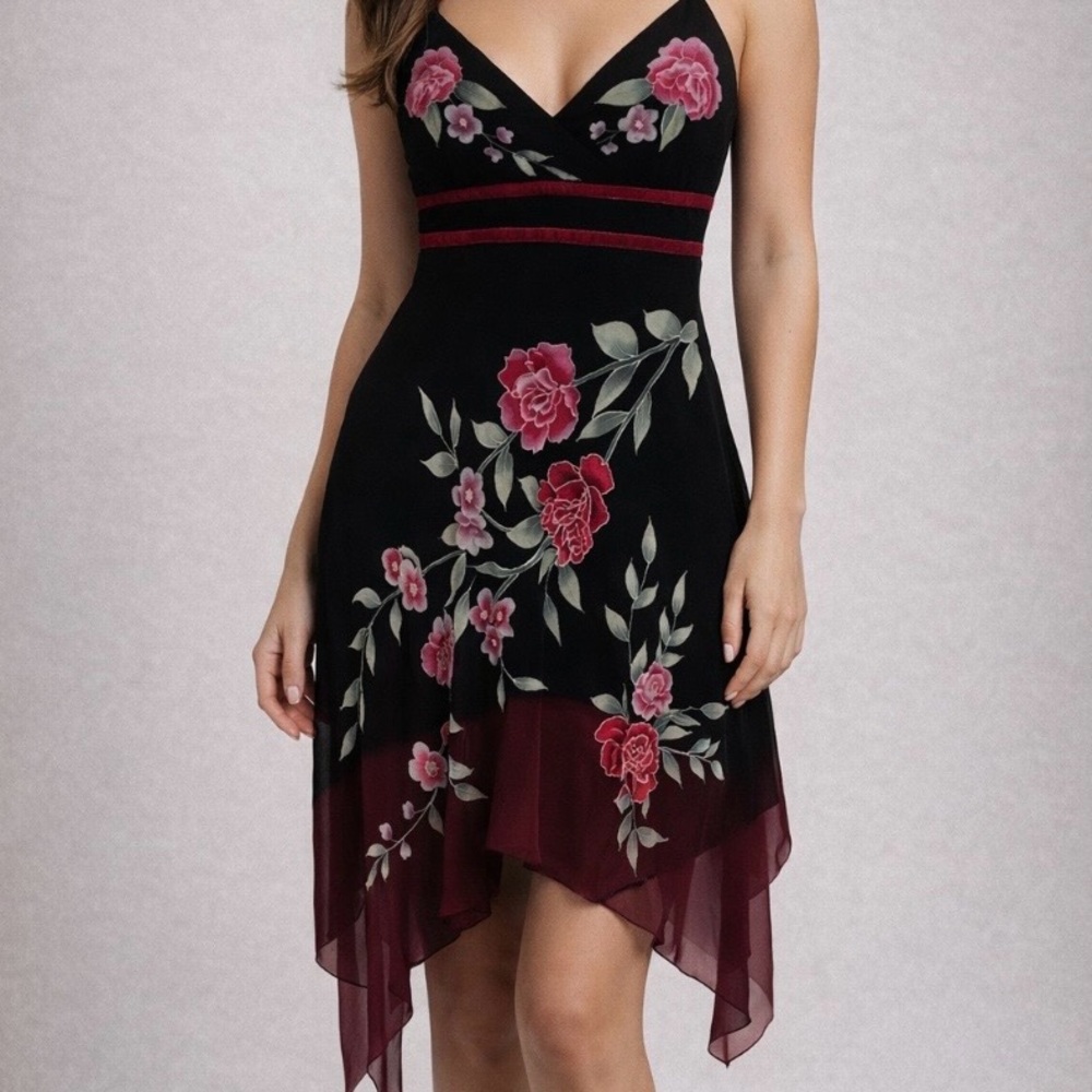 Cache Flowered Dress. Size 6